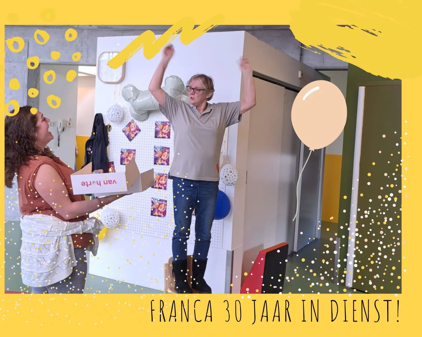 Feest!🎉🎈

Vandaag is het bij kindcentrum JIJ groot feest. Franca is namelijk 30 jaar in dienst! Daar hoort natuurlijk een paw patrol feestje bij. We hebben veel activiteiten gedaan sminken, zingen, speurtocht en de tovernaar kwam langs. Ze is erg verwend met kadootjes door de kinderen, collega’s en de lor.🎁 Als afsluiting hebben we poffertjes gegeten. Het was een geslaagd feestje.😍🎉

#francabedankt #30jaarindienst #feest #kindcentrumjij