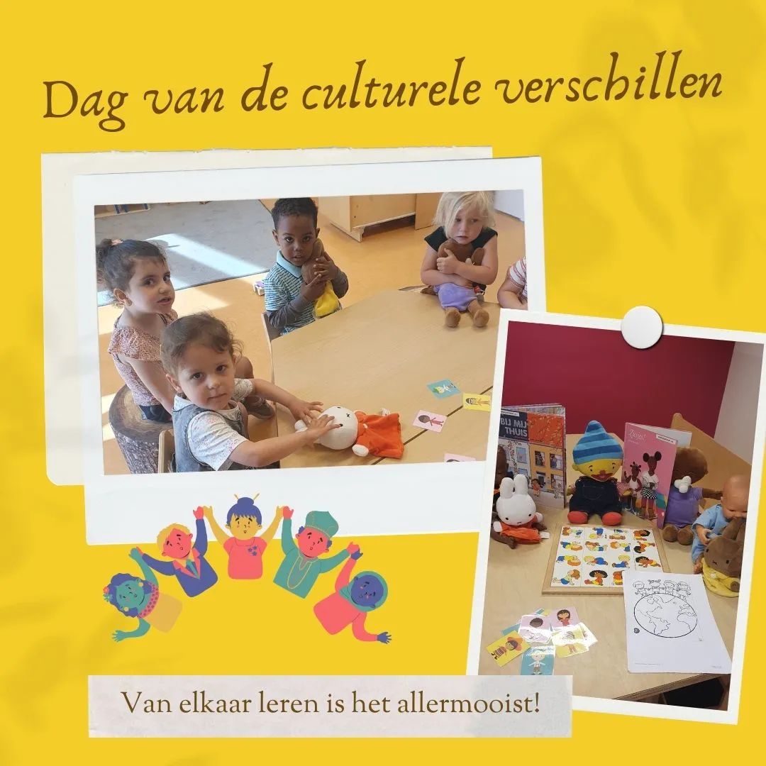 Culturele diversiteit op KC Jij🫶

Vandaag is het de internationale dag van de culturele diversiteit. 

Kinderopvang en school zijn voor veel kinderen de eerste plek waar zij in aanraking komen met veel verschillende kinderen van verschillende achtergronden. En van elkaar leren is natuurlijk het allermooist! ❤️

Op de groepen hebben we hier ook uitgebreid aandacht aan besteed. 

We hebben een boek gelezen over de verschillen die er zijn in de diverse landen. Zo vieren wij kerstmis en andere kinderen hebben dan het suikerfeest. 

Niet overal zijn de huizen hetzelfde. Ook gebruiken kunnen verschillen. Zo vragen wij altijd aan de kinderen om ons aan te kijken als we tot hen spreken. In de zuidelijke landen is dit echter een belediging en buigen de kinderen hun hoofd als teken van respect. 

Ook Puk kwam vertellen over zijn vriendjes van verschillende culturen. 

#culturelediversiteit #cultuurverschillen #samenleren