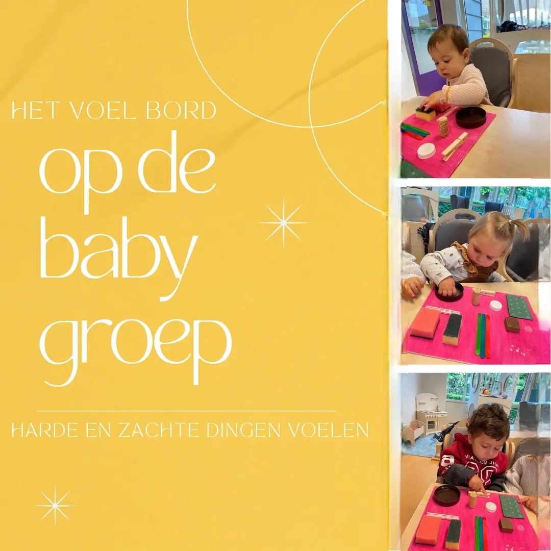 Op de babygroep 👶
Wat zagen we nou? Puk had zijn pyjama aan en ging alvast met zijn knuffeltje naar bed. De knuffel van Puk voelde erg zacht aan, toen hebben we ons voelbord erbij gepakt. We hebben allemaal even gevoeld, ondertussen deden de juffen benoemen wat we voelde. De deksel was hard en de sponsjes waren zacht. Dit is goed voor onze sensomotorische ontwikkeling.

#voelbord #knuffels #puk