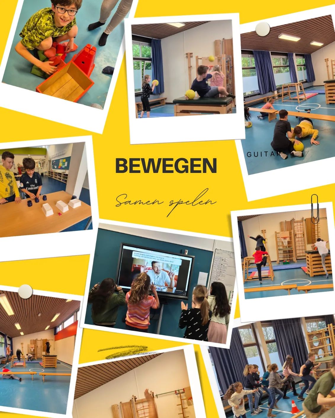 Wij bewegen graag! 💛🏀⚽️ Dat doen we 2x in de week in een gymzaal en tussendoor doen we graag een energizer. Ook samen sporten we graag! Vandaag hebben wij met de bovenbouw een leuke estafette gedaan. Hoe sport jij graag ? #kindcentrumjij #bewegen #stichtingobo