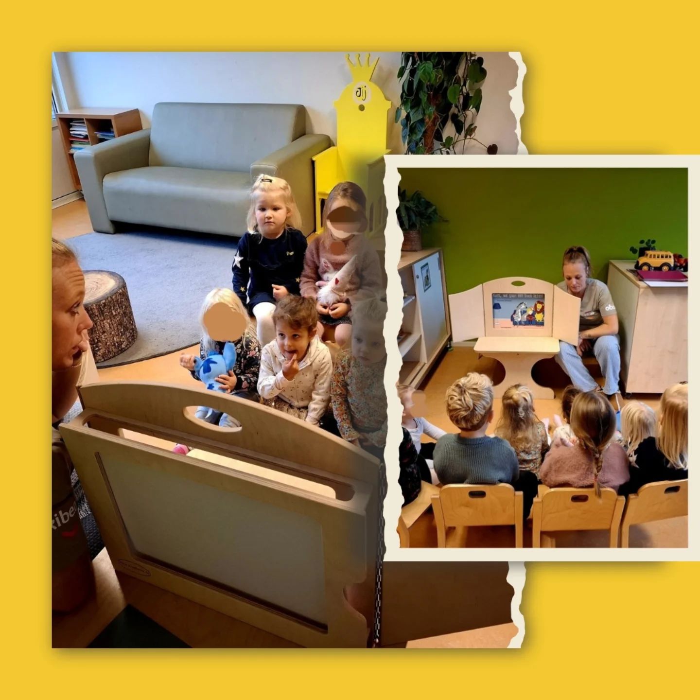 Gisteren zijn er twee collega’s naar de @kinderboekwinkeldegiraf in Dordrecht geweest voor de aanschaf van nieuwe boeken.🤩 Daarnaast hebben we nu ook een kamishibi (verteltafel). Dit is een leuke manier van voorlezen aan de hand van grote vertelplaten. De kinderen vinden het erg leuk!📚

#theek5 #voorlezen